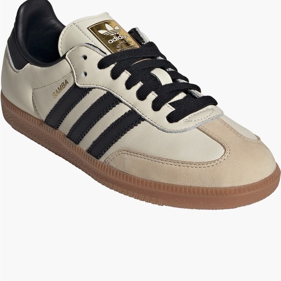 adidas Shoes - adidas Samba Athletic Shoes - Black, Cream, Tan